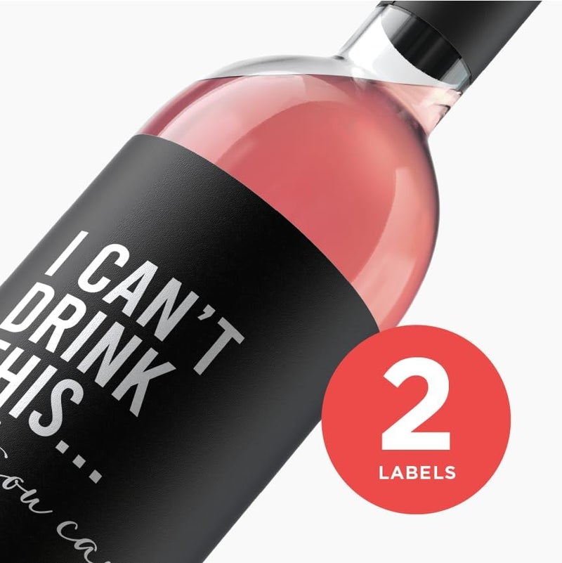Mlle Label Pregnancy Announcement Wine Labels - Baby Coming Soon Announcement for Partner, Parents, Grand Parents, Auntie, Cousin & Friends - Alternative to Card - Baby Reveal Wine Label (Pack of 2) - Image 2